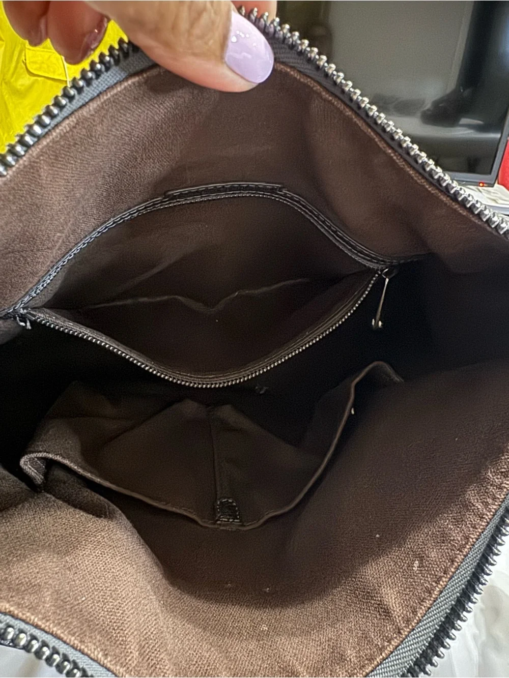 henri bendel Charcoal Leather Crossbody Messenger Bag